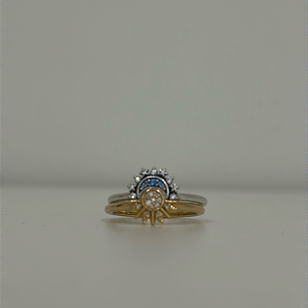 Pandora sun and moon ring size 60 for both in excellent condition
